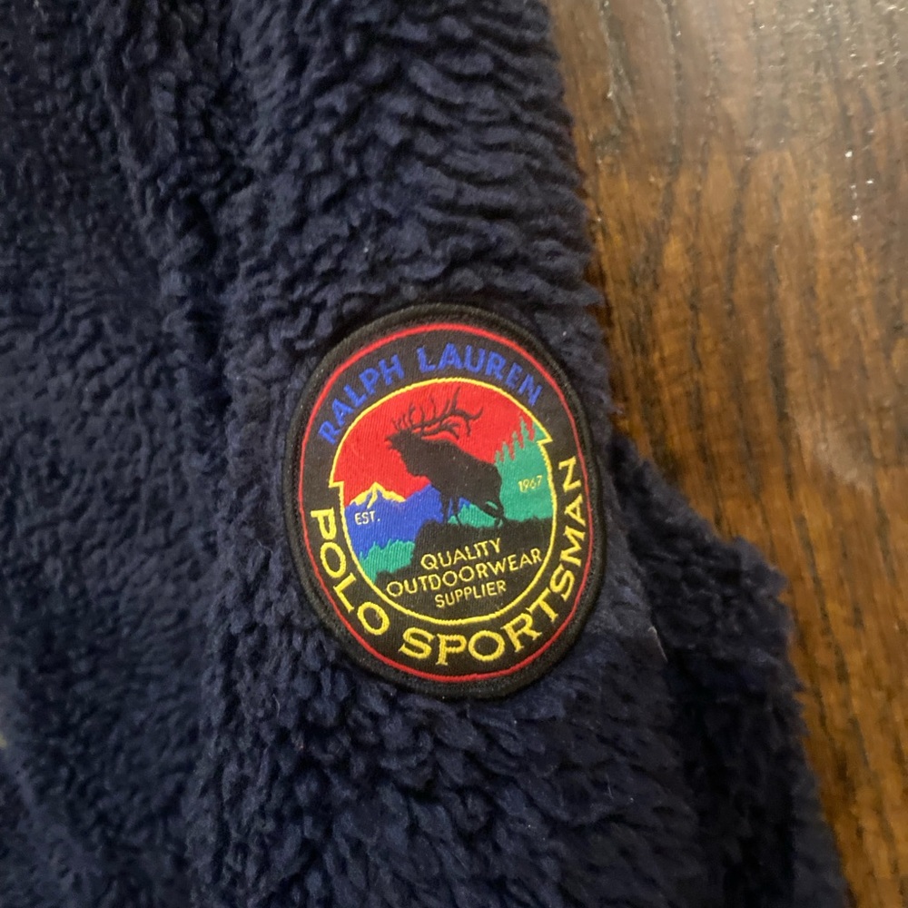Ralph Lauren Sportsman Wildlife Sherpa Hooded Jacket Size Medium